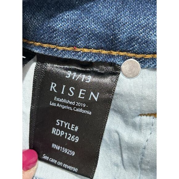 NEW Risen Los Angeles High Waisted Button Fly Flare Jeans Women’s Size 13/31 - Picture 9 of 12
